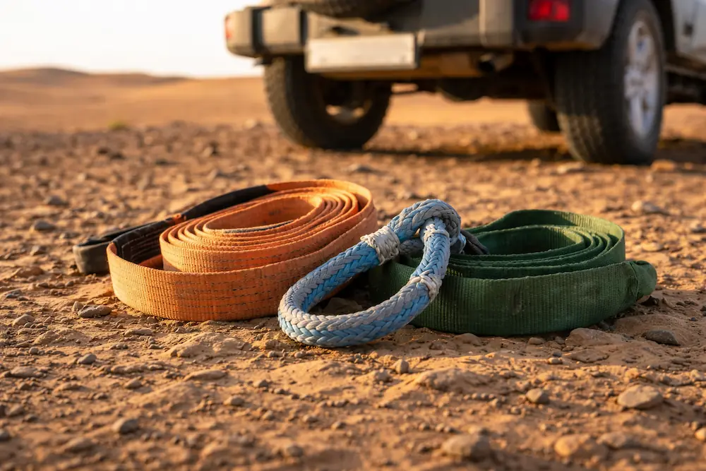 רצועת חילוץ קינטית ושאקל רך לשימוש בשטח
