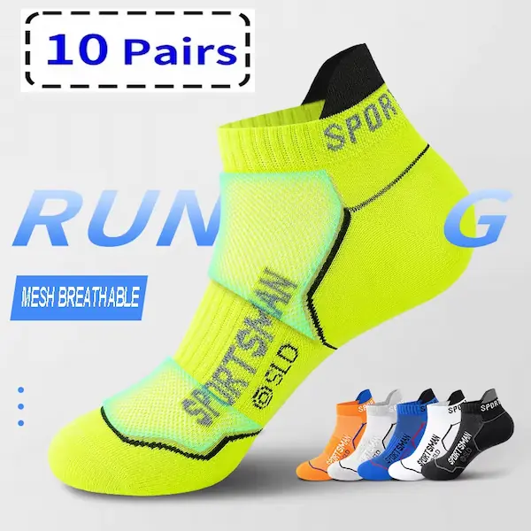 10 Pairs Breathable Summer Sports Ankle Socks