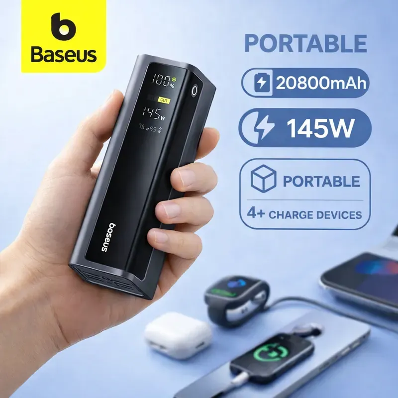 Baseus GP12 Power Bank 20800mAh 145W – Ultra-Powerful Portable Charger