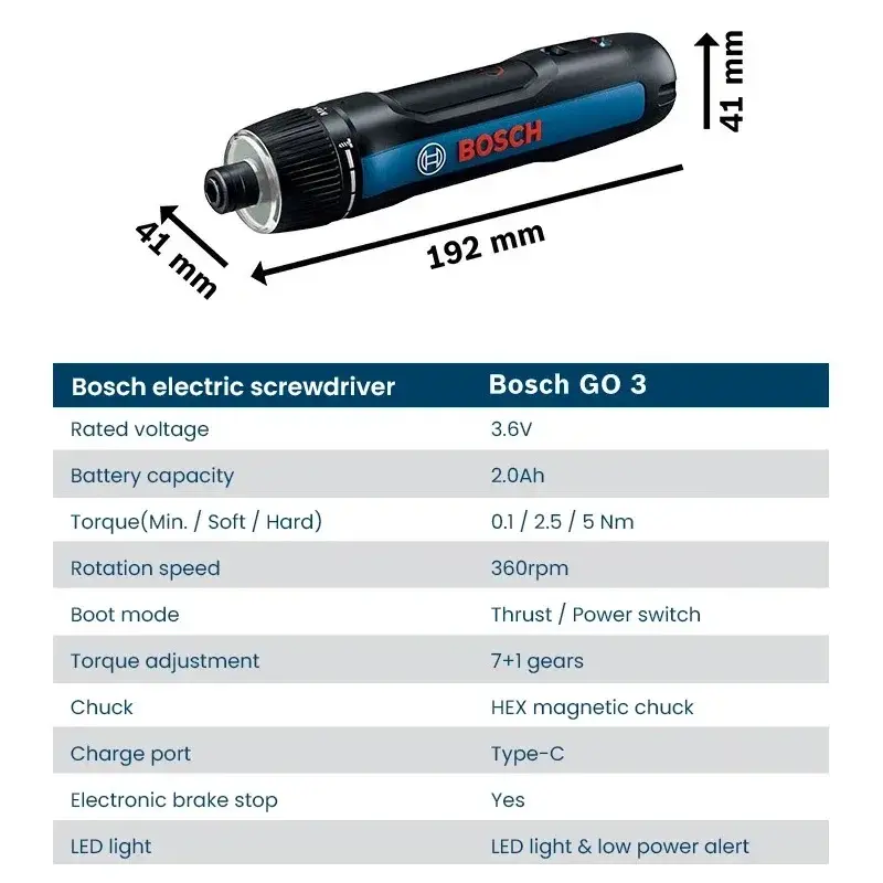Bosch GO 3 Electric Screwdriver – Compact, Precise and Easy for Fine Work 4