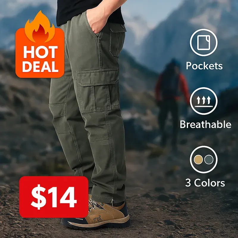 🔥 Cargo Pants for Outdoors & Work — Full Cotton