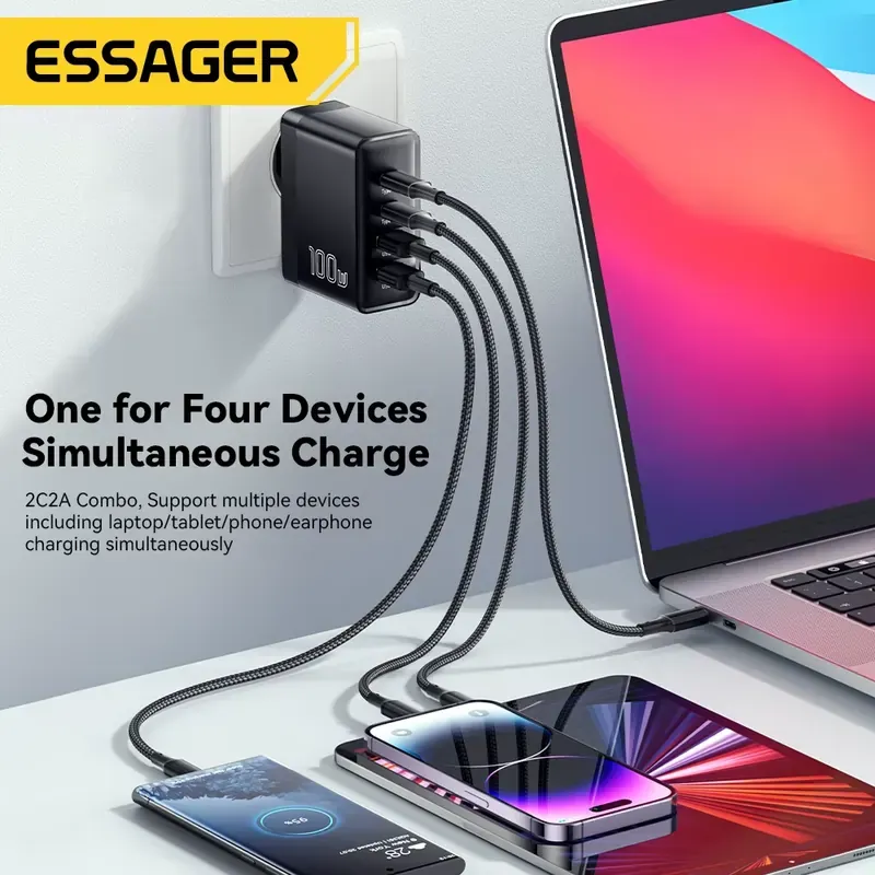 Essager 100W 4-Port Charger