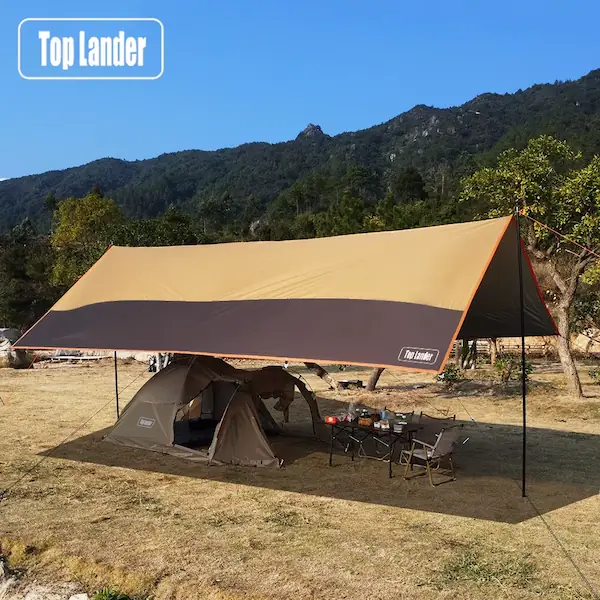 Large 6x4 Camping Tarp – Creates a Big Shaded Area for the Family