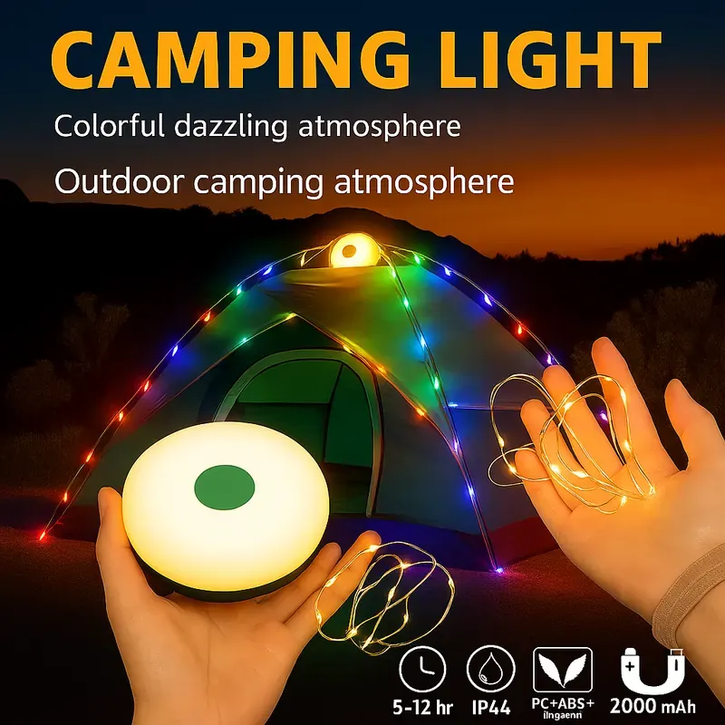 10M LED Camping Light Strip – Rechargeable