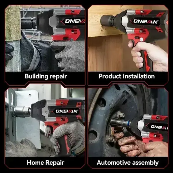 ONEVAN 1800NM Impact Wrench with 2 Batteries + Charger 3
