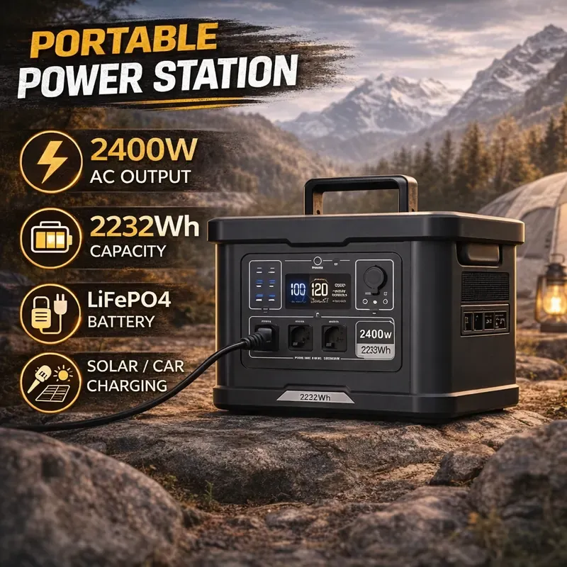 ORLY 2400W 2232Wh LiFePO4 Portable Power Station – Home & Outdoor