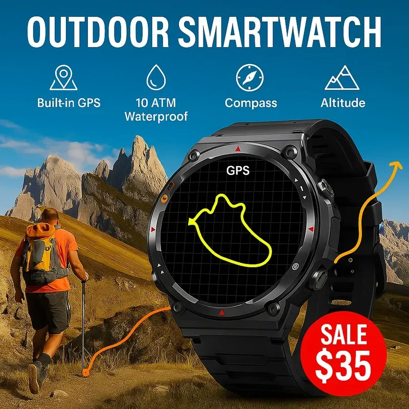 Rugged Outdoor Smartwatch with GPS