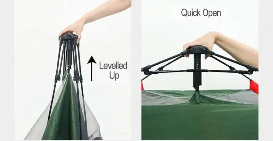 אוהל פתיחה מהירה ל-4 אנשים Playa – פתרון פשוט ונוח לקמפינג קל 2