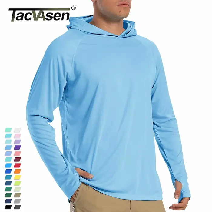 TACVASEN Men's UV Shirt – UPF50+ Sun Protection Hoodie