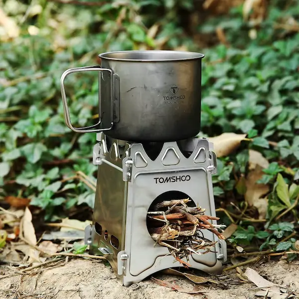 TOMSHOO Titanium Folding Wood Stove