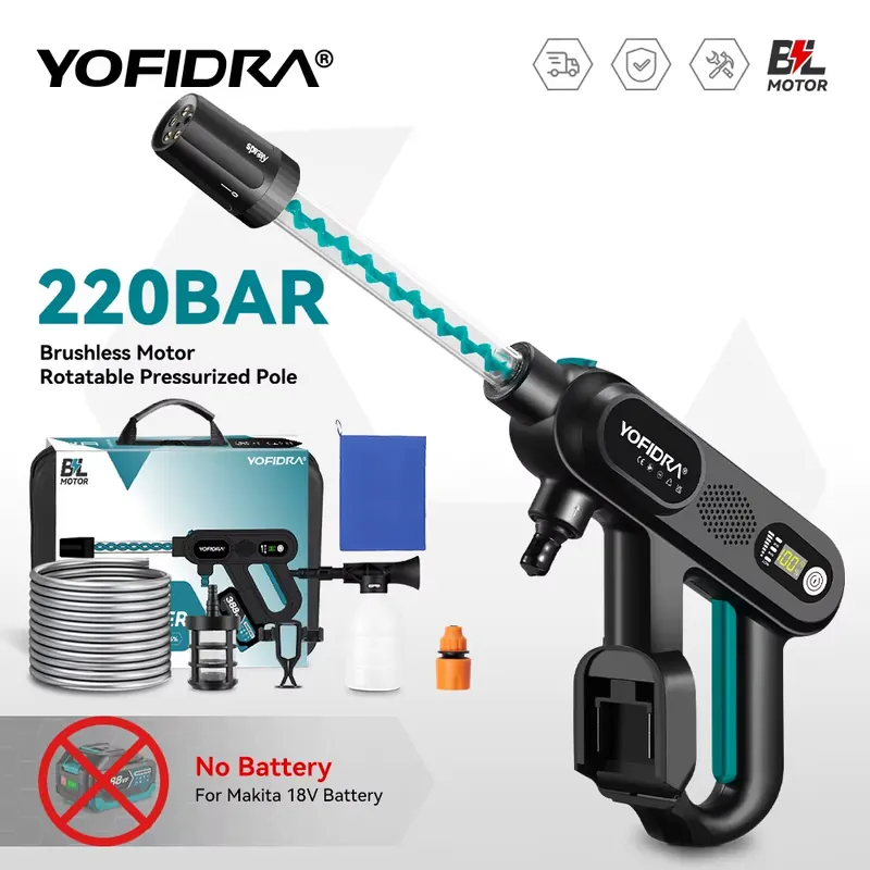 YOFIDRA 220Bar Cordless Pressure Washer for Makita 18V